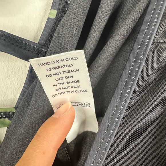 NWOT Black One Piece Floral Strappy Back Mesh Swimsuit - Picture 11 of 12